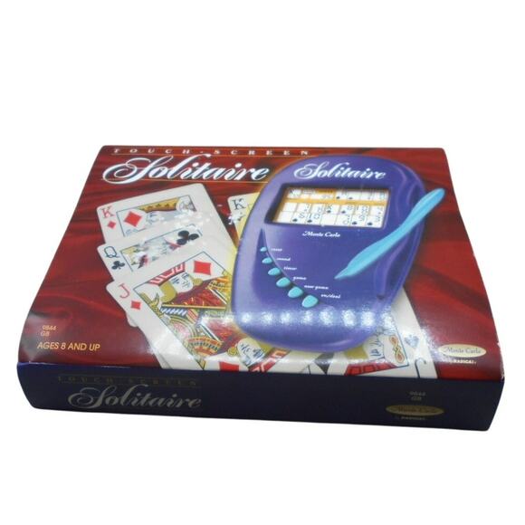 Vintage Solitaire Handheld Game #9844 Monte Carlo by Radica 1998 Parts/Repair - Picture 1 of 8